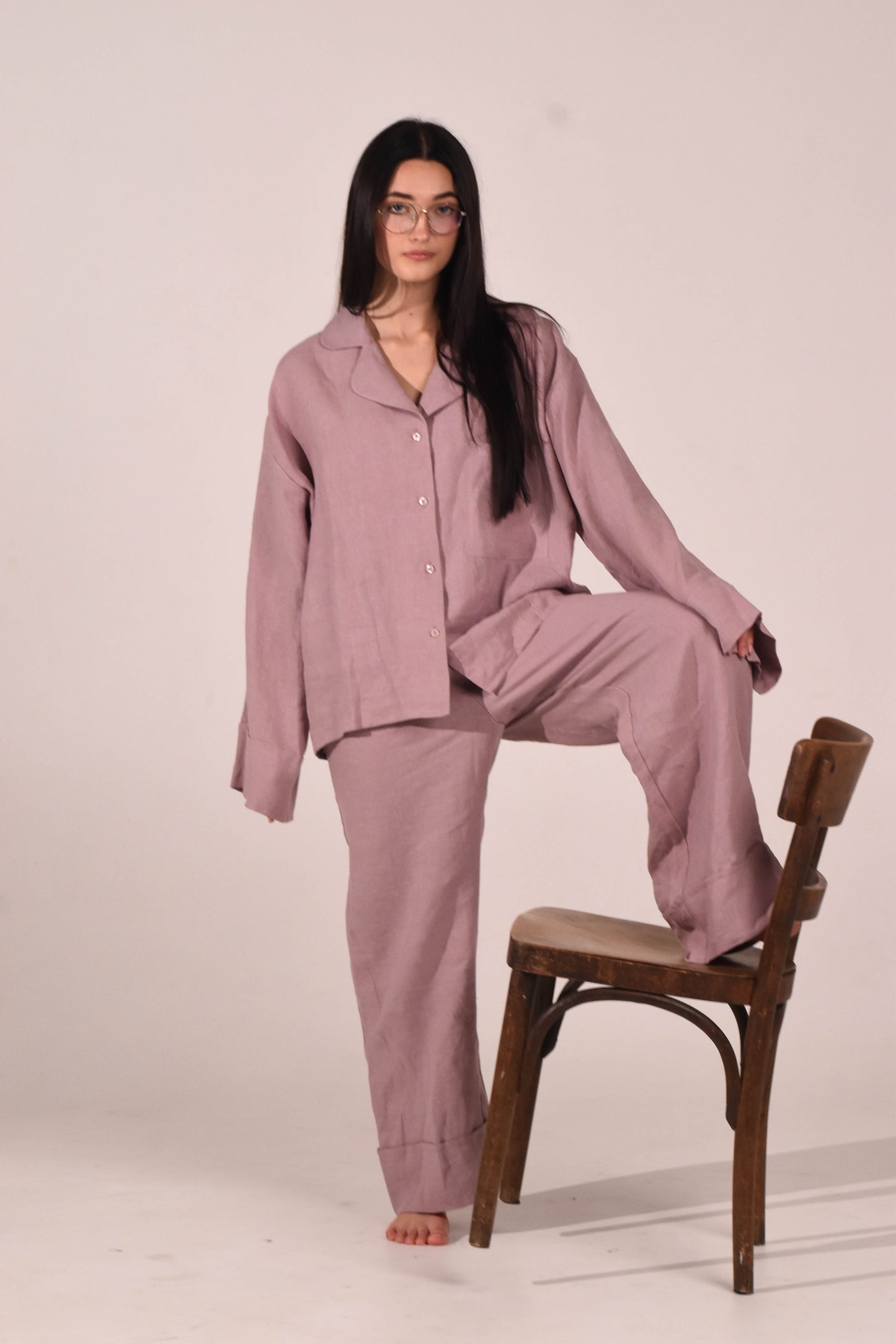 Long Sleeve Linen Shirt – Ash Rose