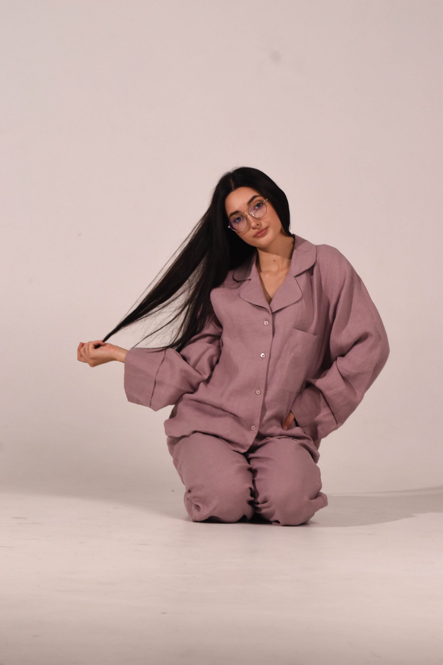 Long Sleeve Linen Shirt – Ash Rose