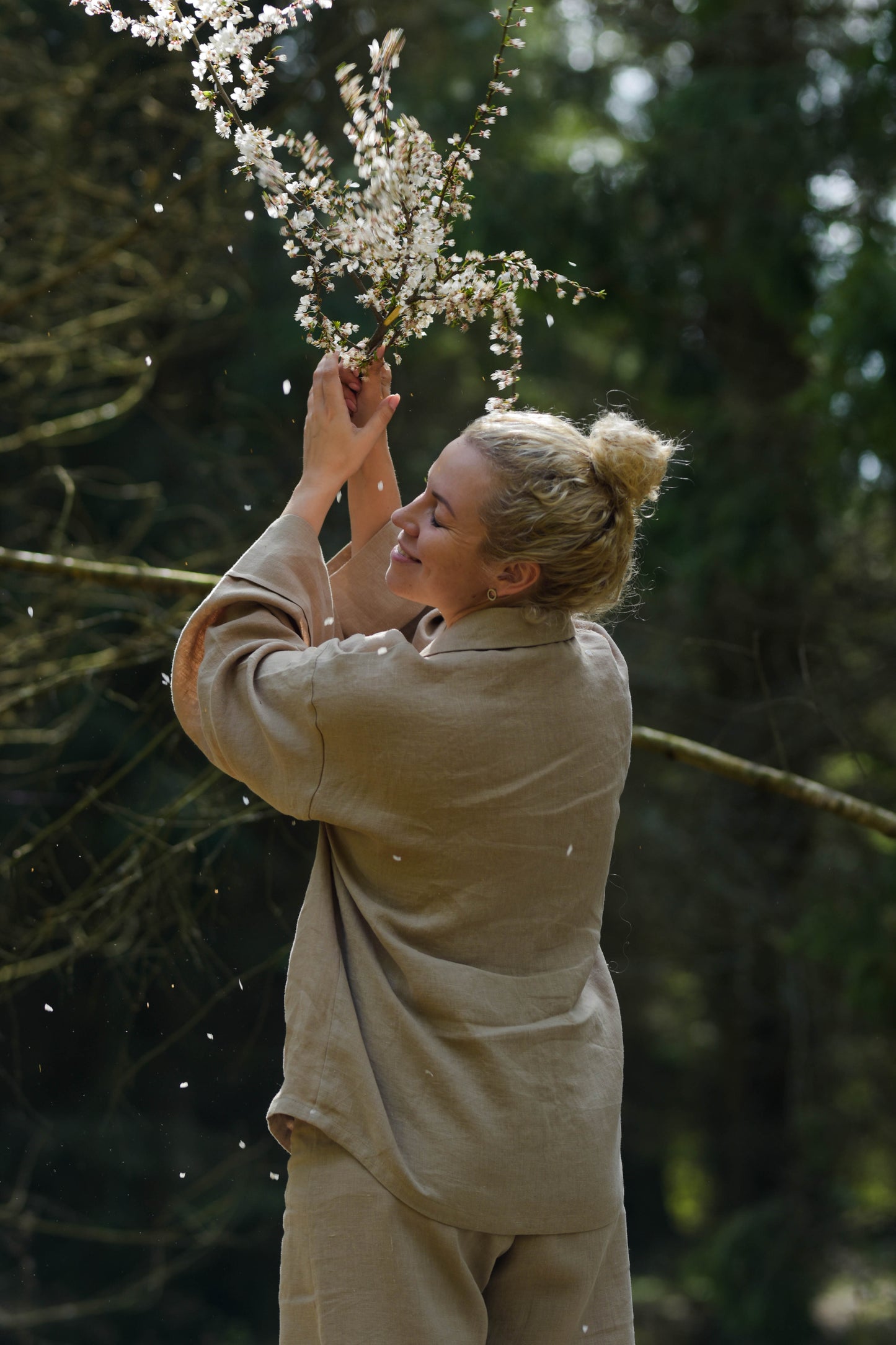Long Sleeve Linen Shirt – Warm Cocoa