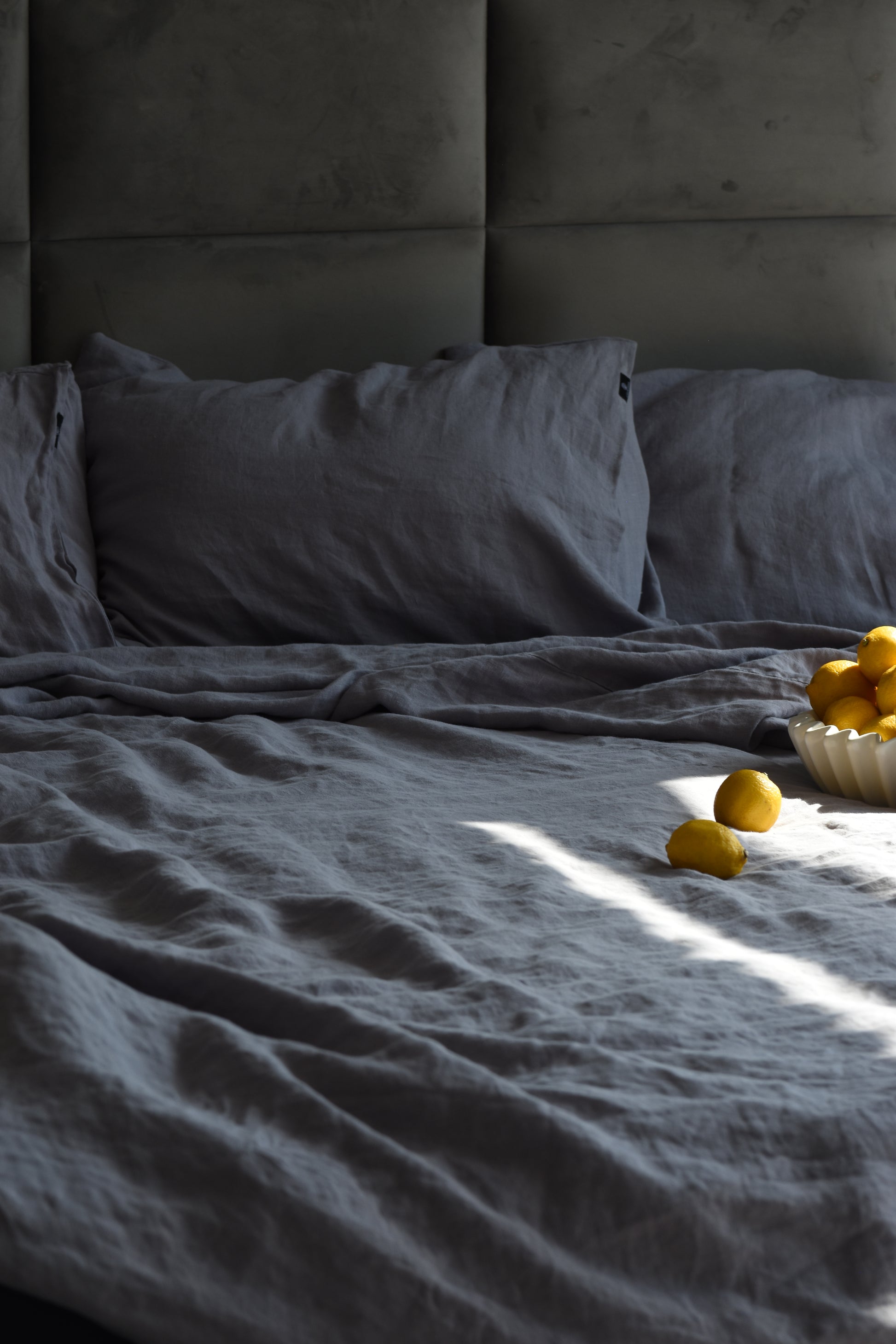 Linen Fitted Sheet – for Natural Comfort and Convenience Dusk Gray - LinumLenis