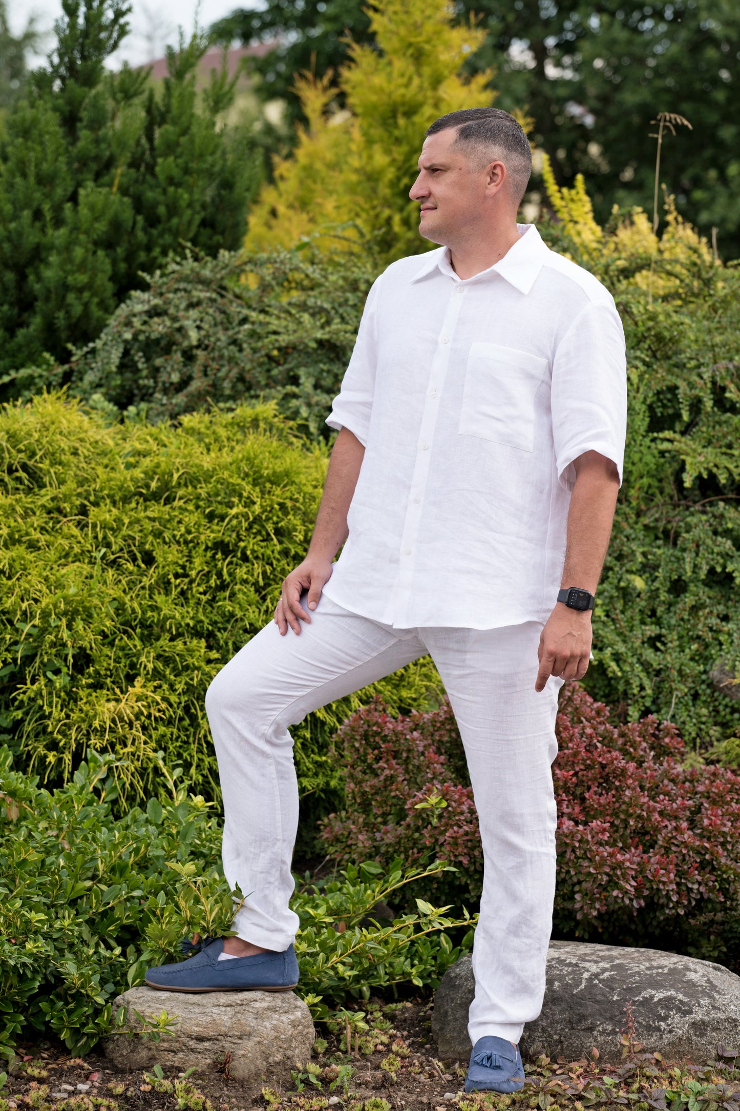 Men's Short Sleeved Shirt and Shorts set