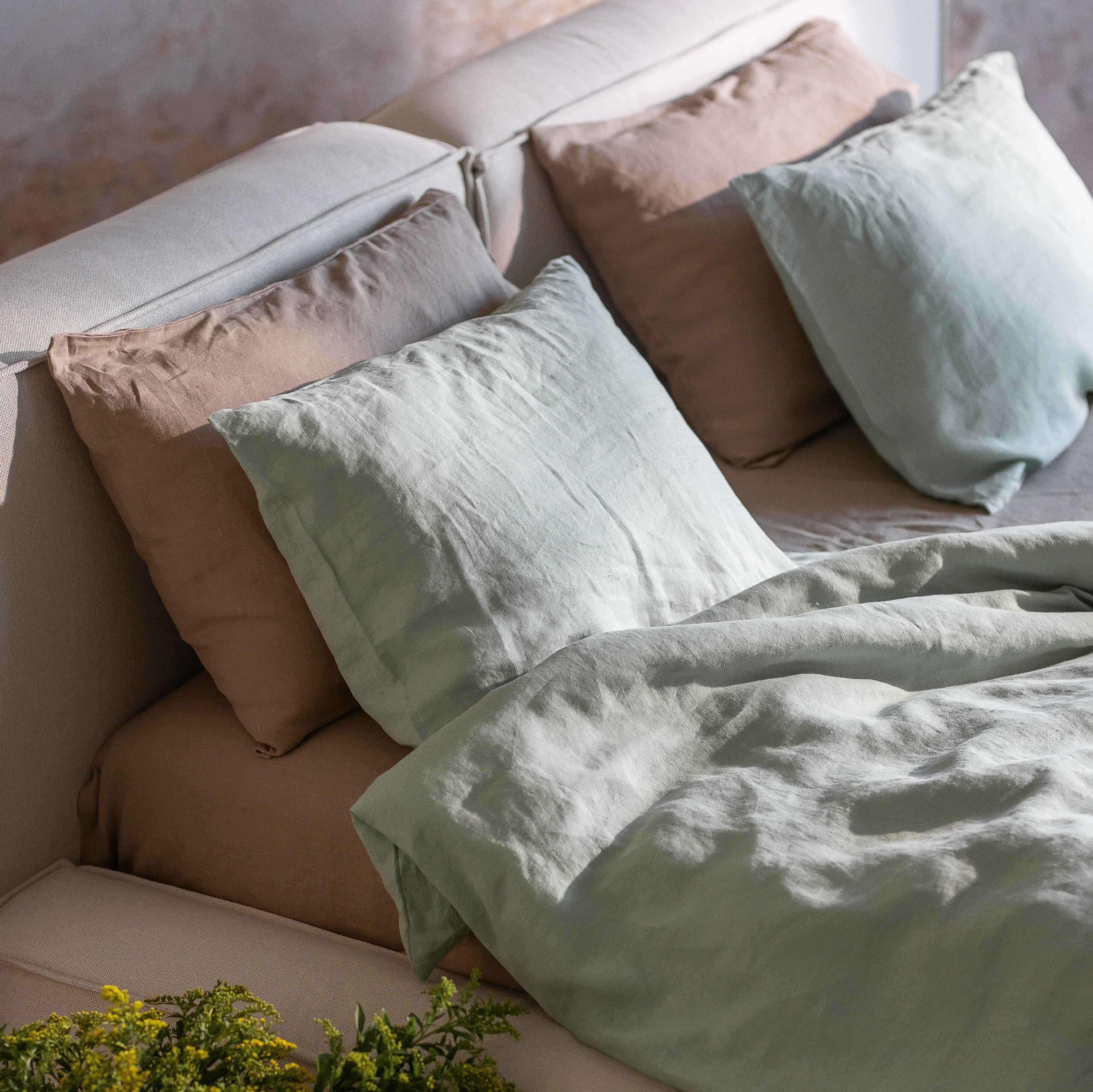 Linen Bedding Set - Matcha - LinumLenis
