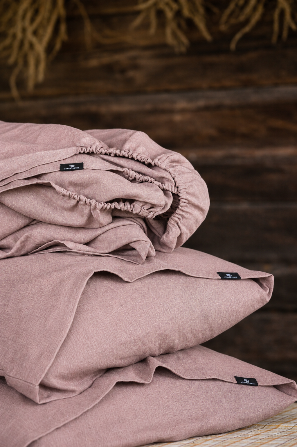 Linen Bedding Set – Morning Mist (Ash Rose) - LinumLenis