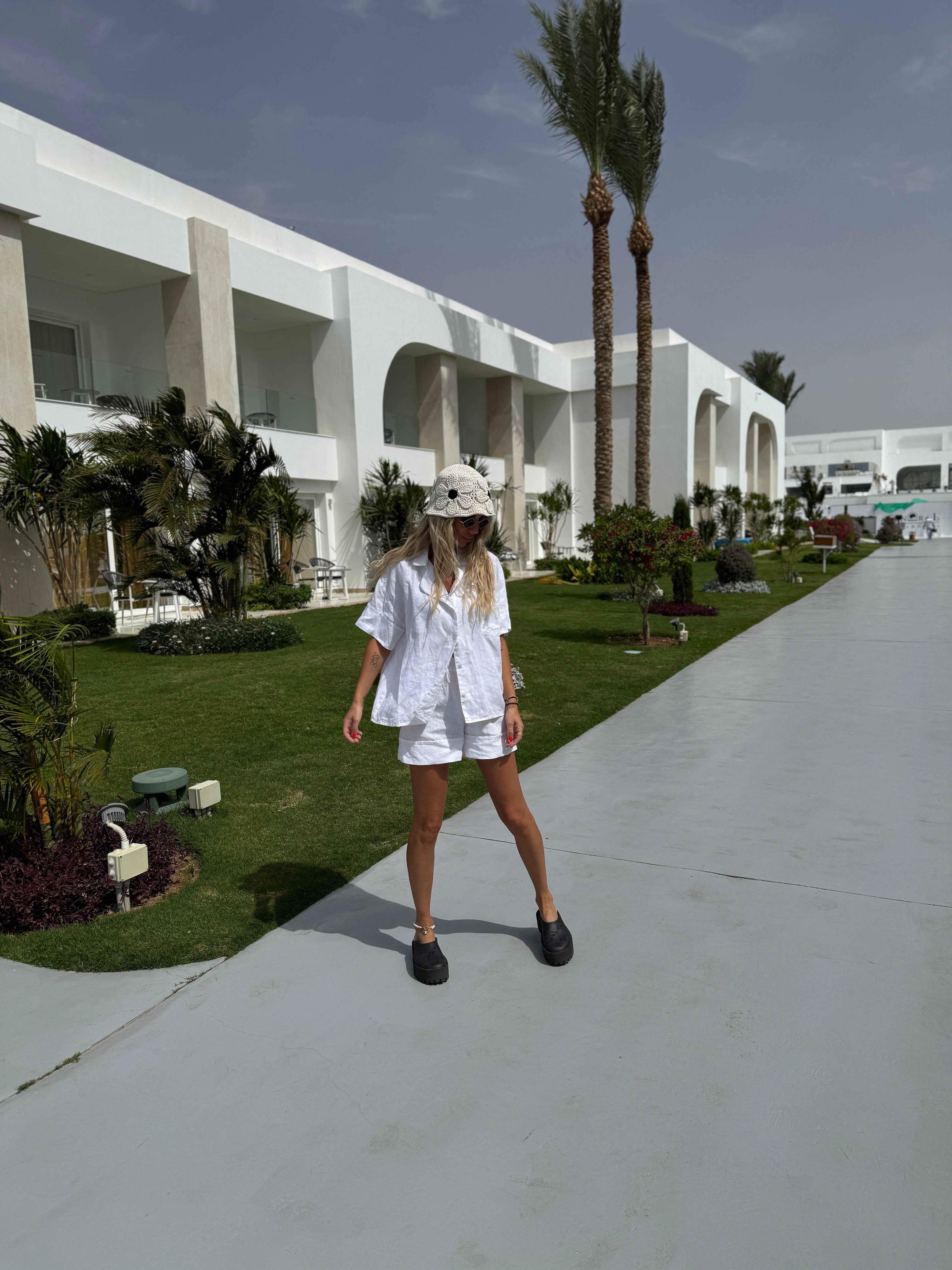 Linen Shorts – Pure White - LinumLenis