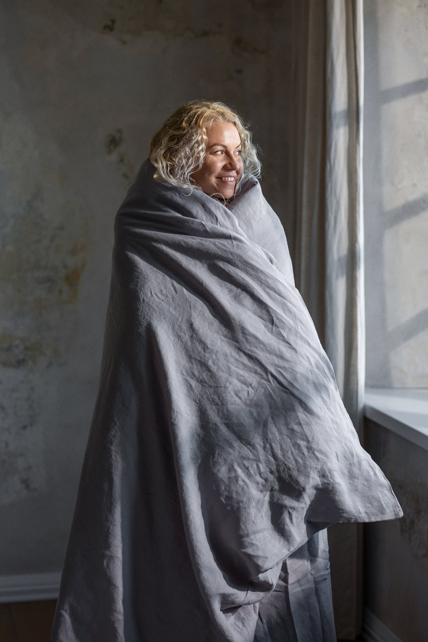 Linen Bedding Set – Dusk Grey