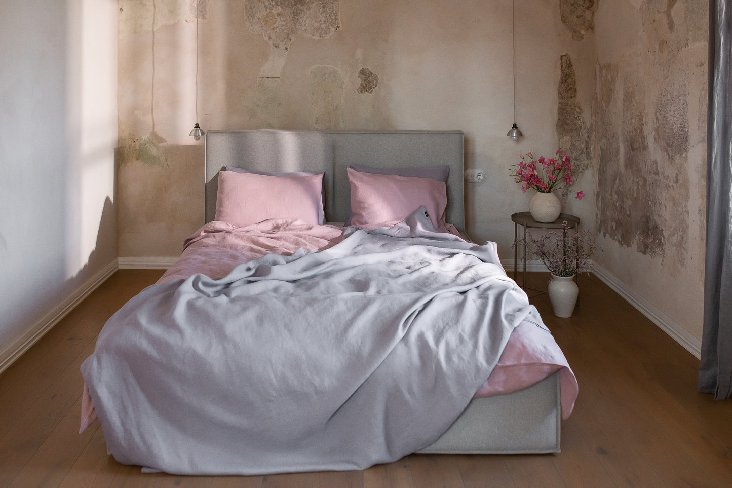 Linen Bedding Set – Dusk Grey