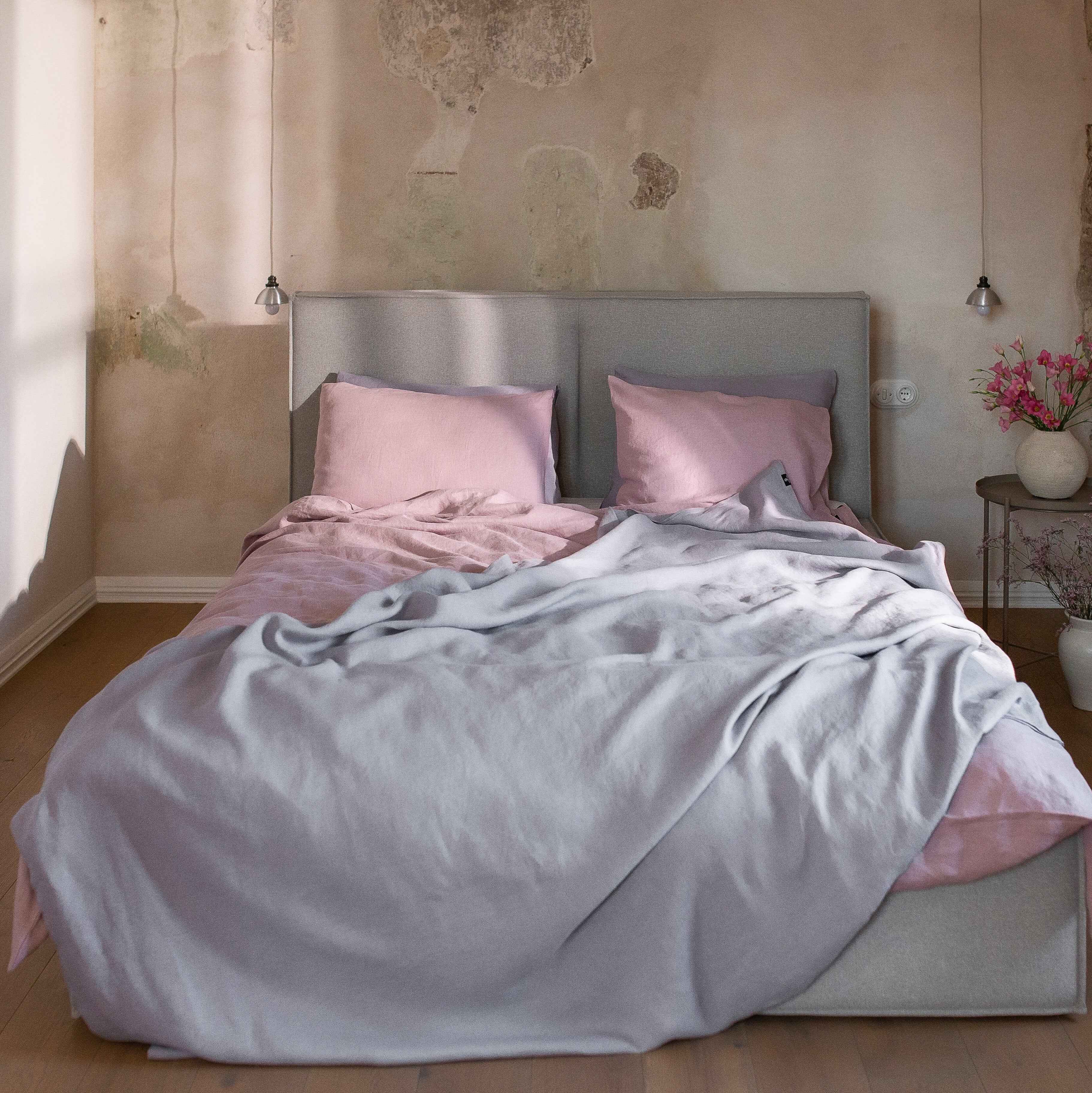 Linen Fitted Sheet – for Natural Comfort and Convenience Dusk Gray - LinumLenis