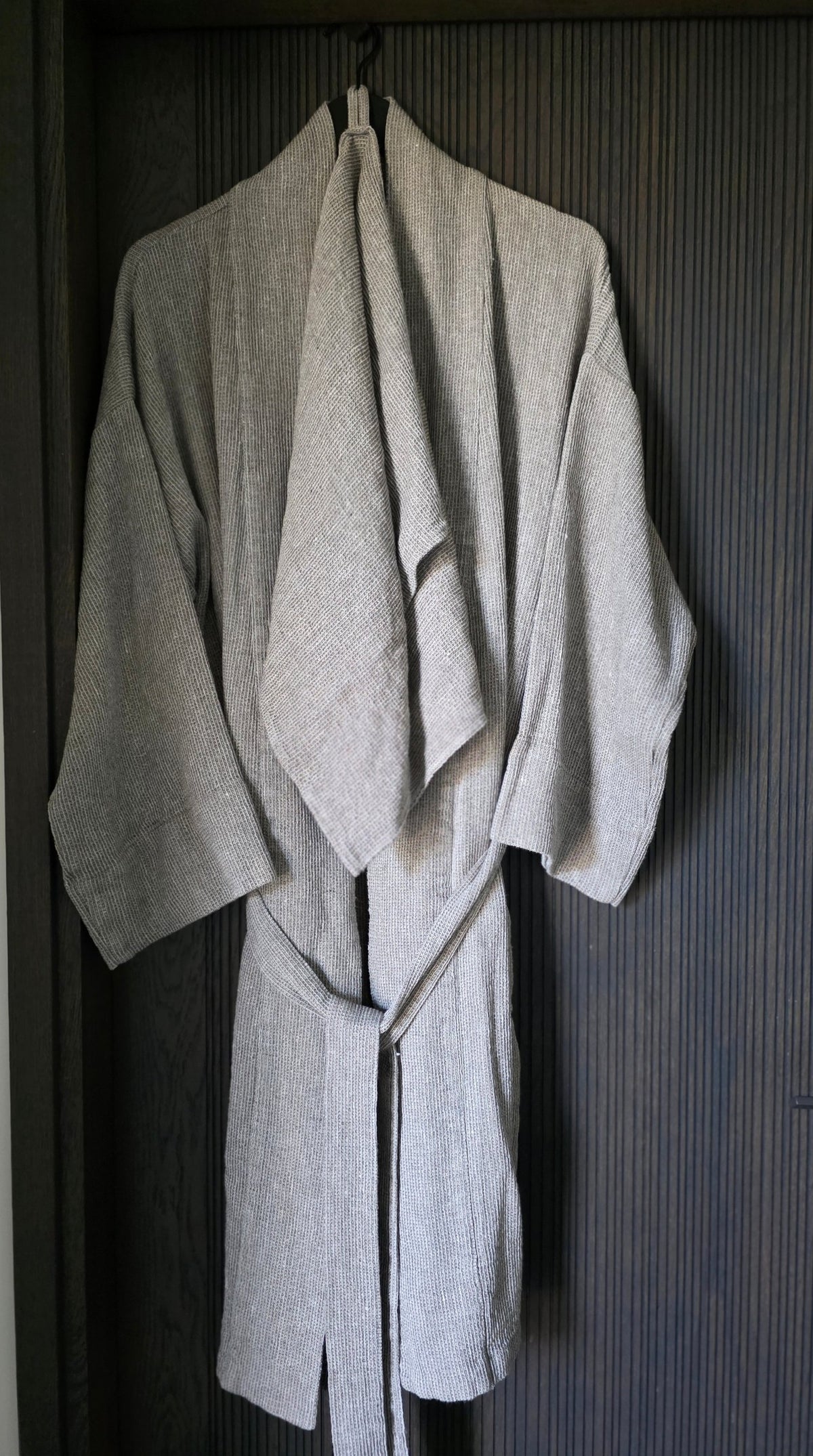 Linen Robe with Recycled Denim