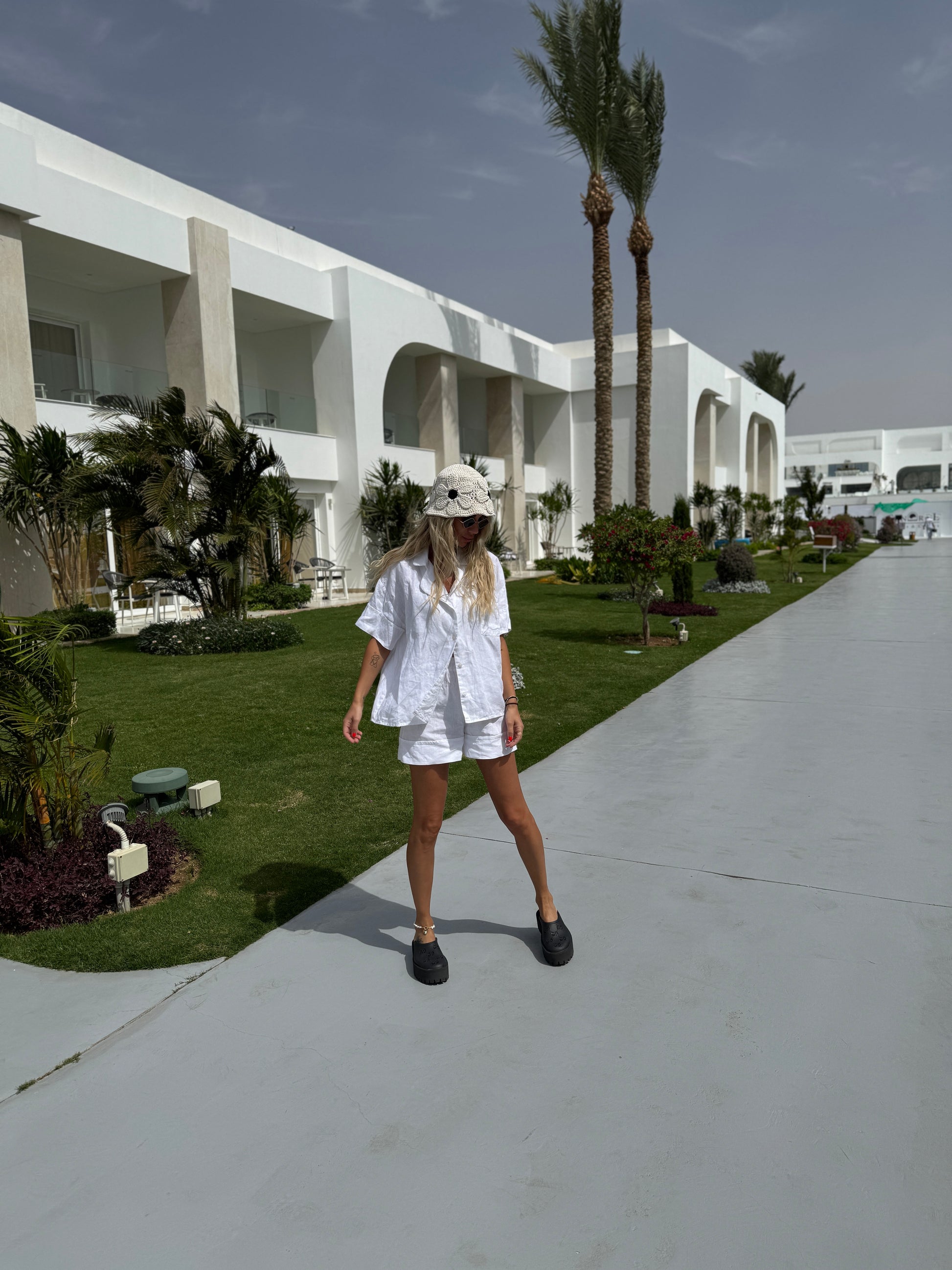 Linen Shorts – Pure White - LinumLenis