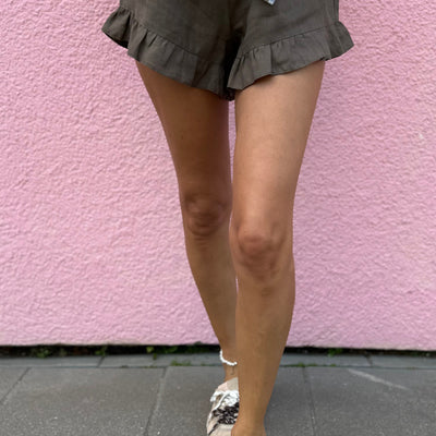 Amalfi Linen Set – Cocoa Brown Shorts