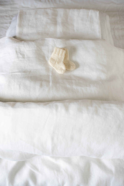 Baby Linen Bedding 3-Piece Set Pure White