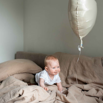 Baby Linen Bedding 3-Piece Set Brown