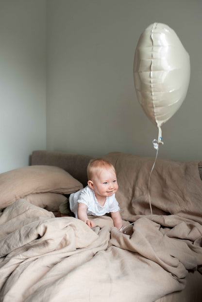 Baby Linen Bedding 3-Piece Set Brown