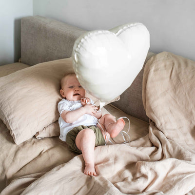 Baby Linen Bedding 2-Piece Set Brown