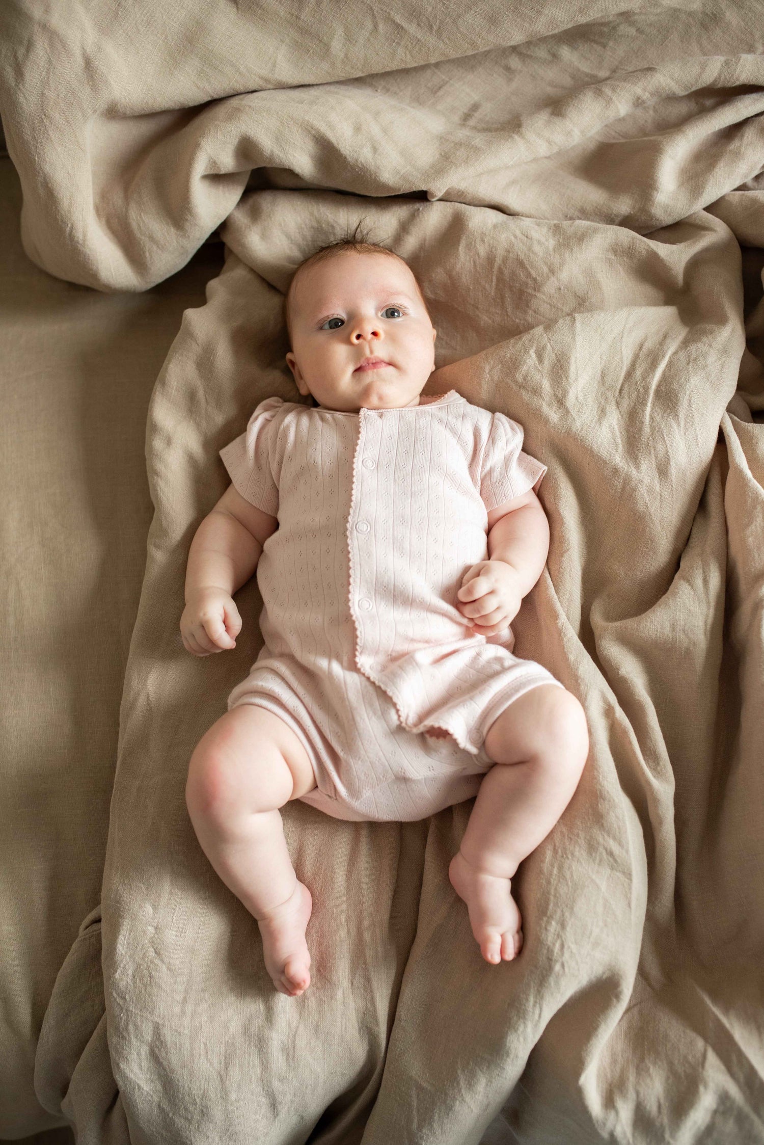 Baby Linen Bedding 3-Piece Set Brown