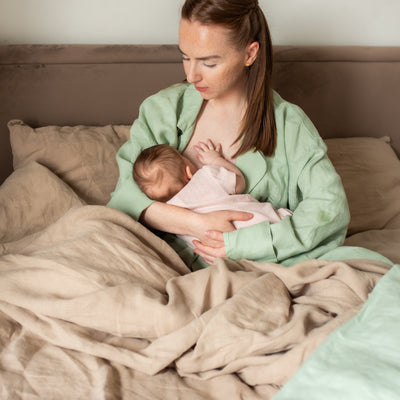 Baby Linen Bedding 2-Piece Set Matcha