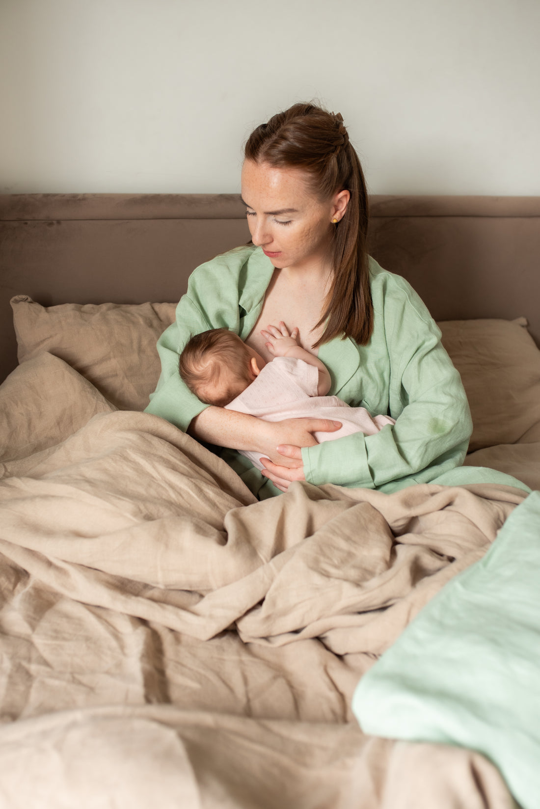 Baby Linen Bedding 2-Piece Set Matcha