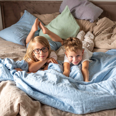 Baby Linen Bedding 2-Piece Set Light Blue