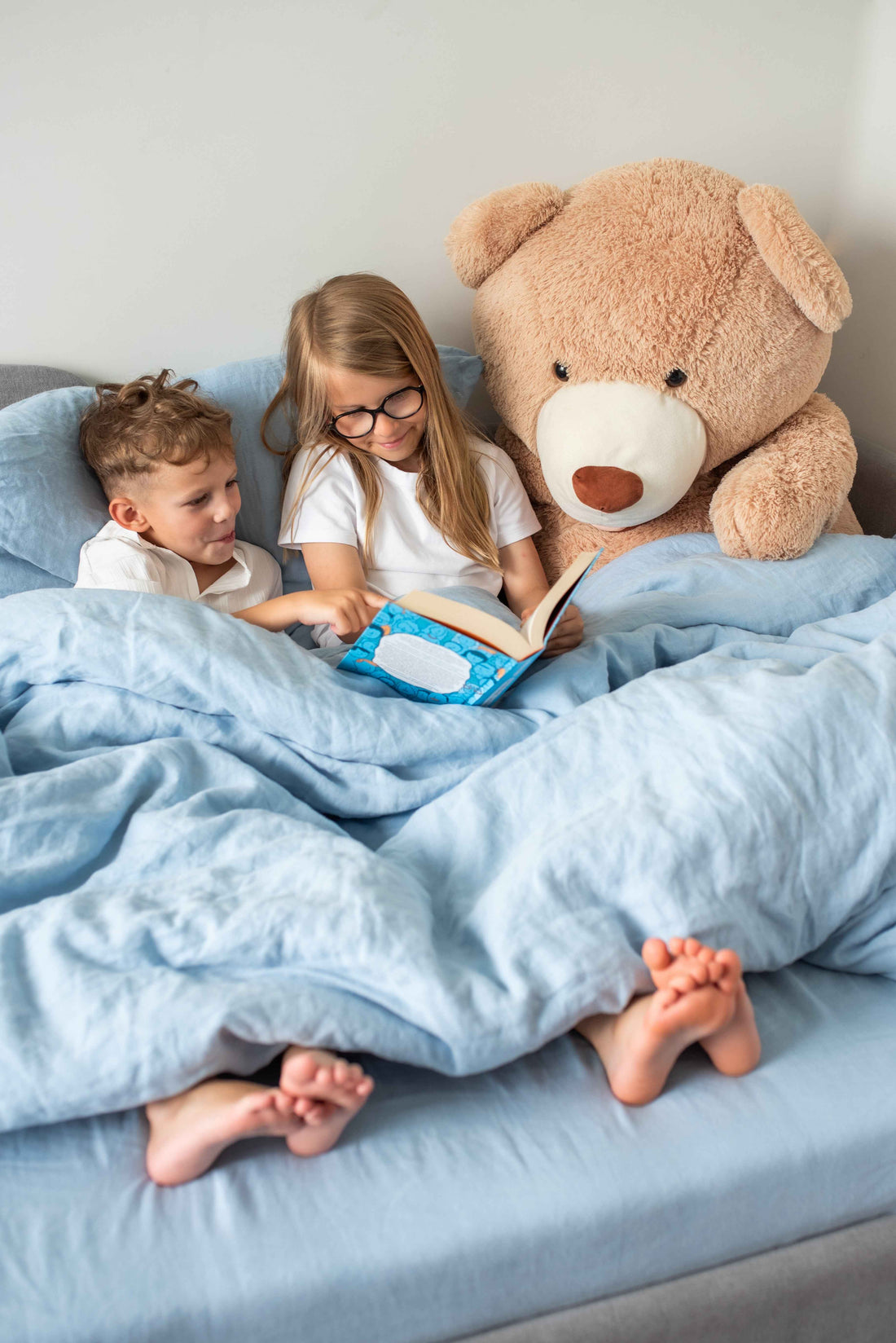Baby Linen Bedding 3-Piece Set Light Blue