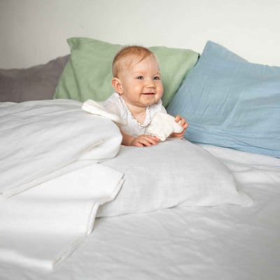 Baby Linen Bedding 3-Piece Set Matcha