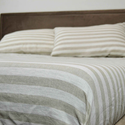Organic Linen Striped Bedding - LinumLenis