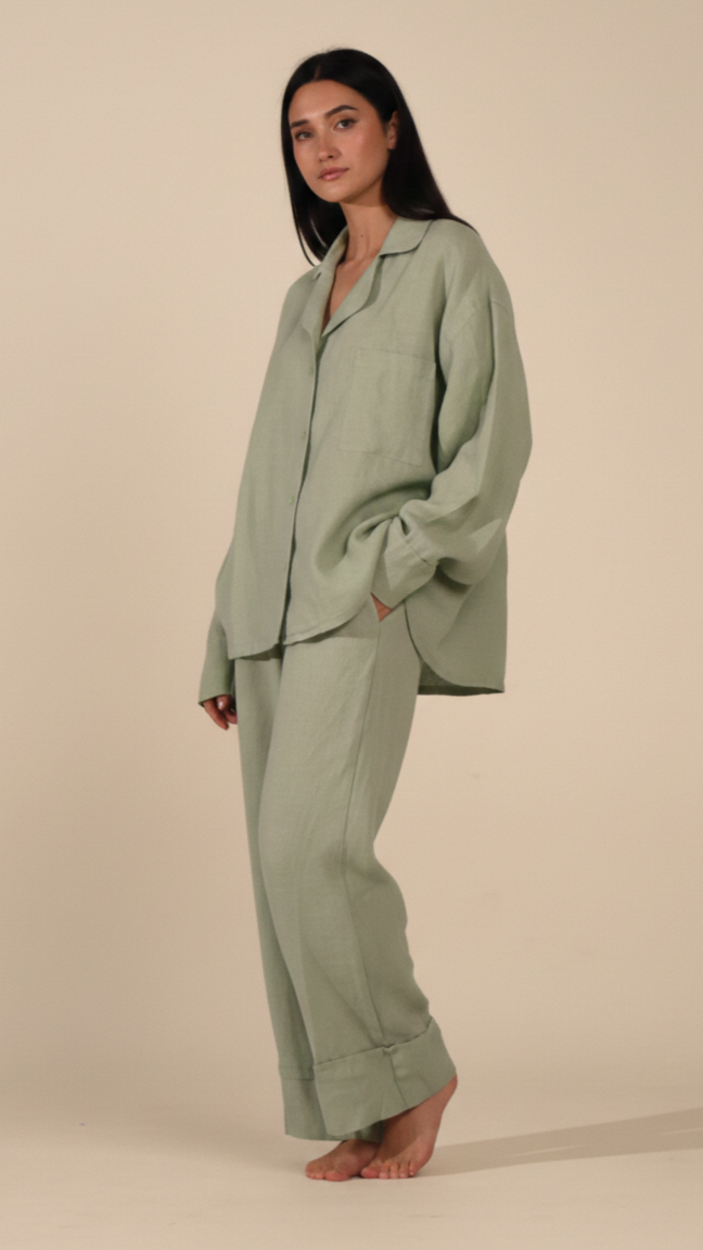Linen Pants – Matcha