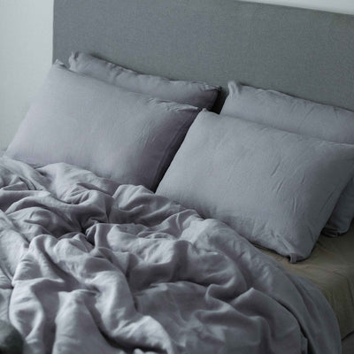 Linen Bedding Set – Dusk Grey
