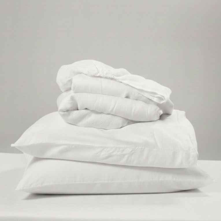 Linen Bedding Set – Pure White - LinumLenis