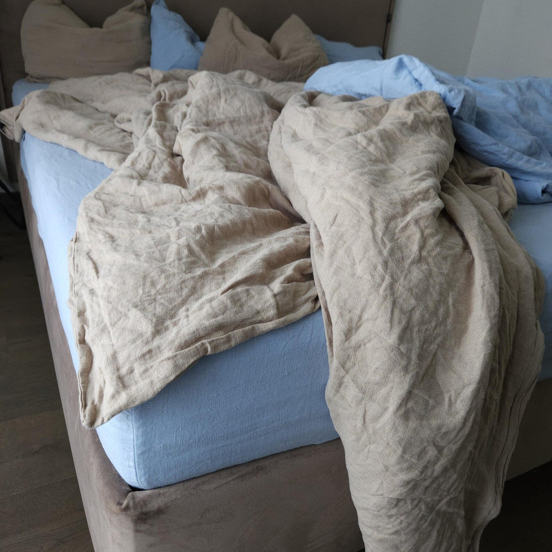 Blue Linen sheet Linum Lenis