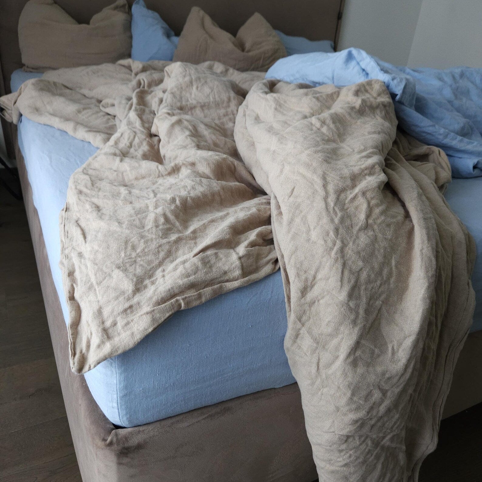 Blue Linen sheet Linum Lenis