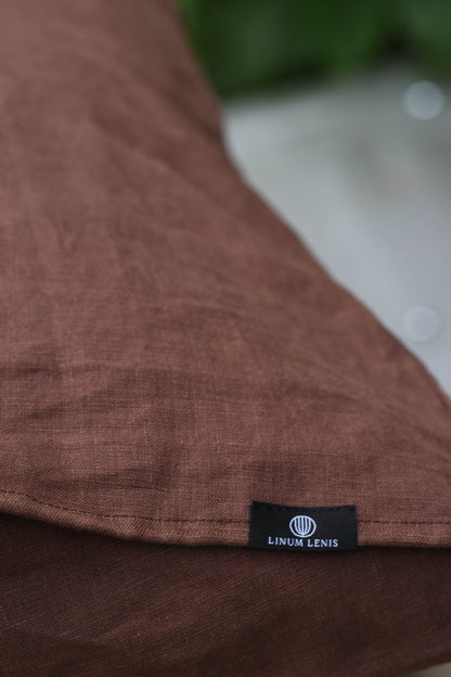 Linen Bedding Set Brown
