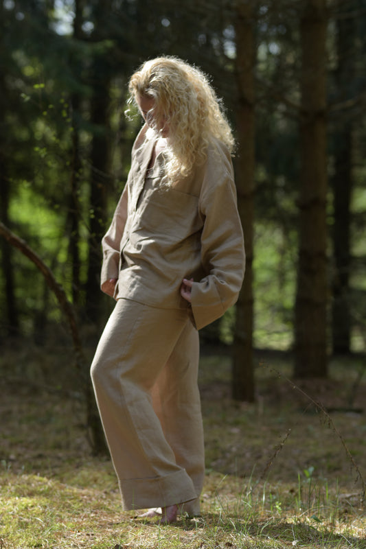 Linen Pants – Cocoa Brown - LinumLenis