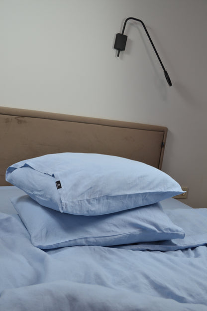 Linen Bedding Set – Light Blue - LinumLenis