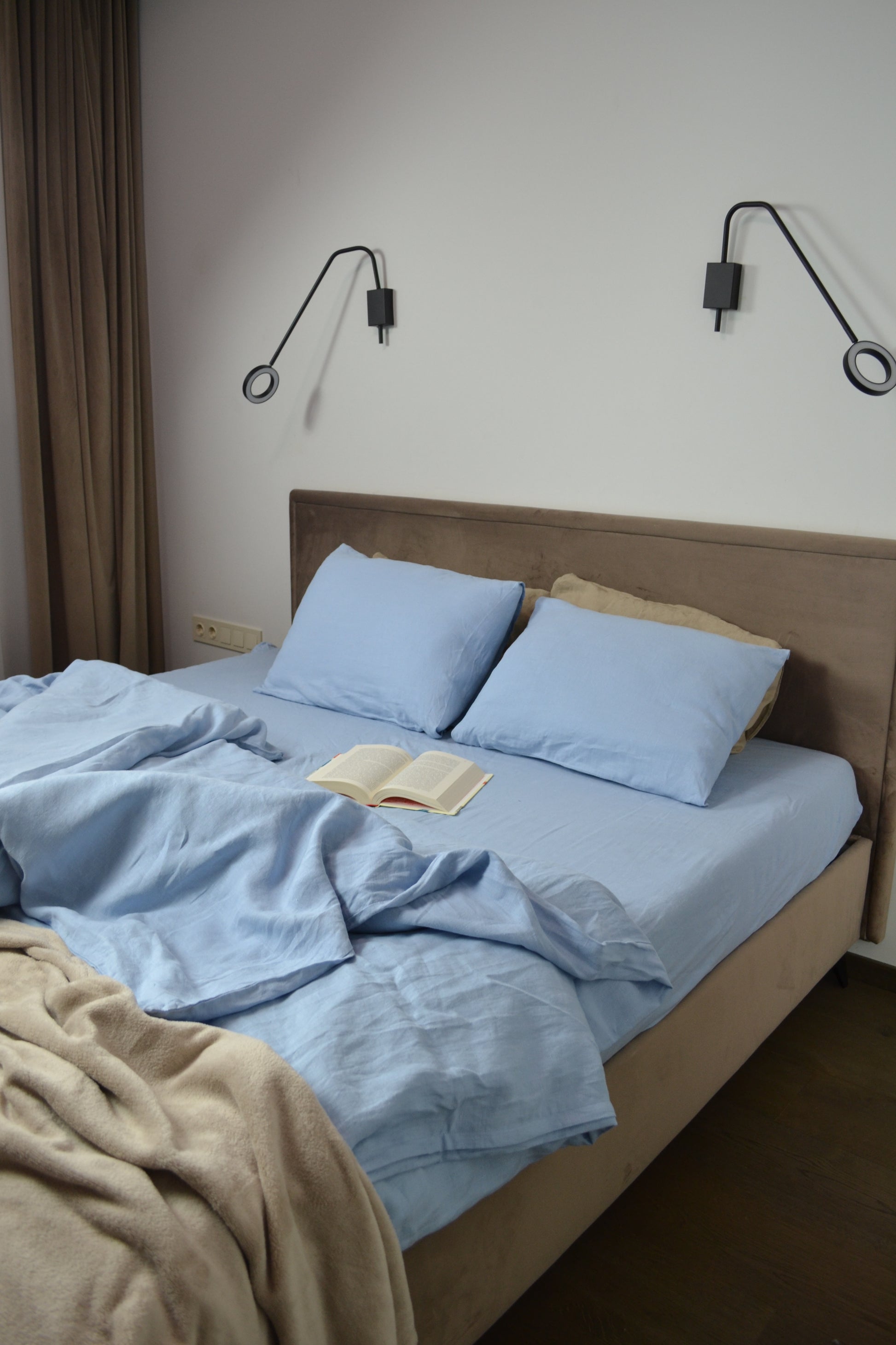 Linen Bedding Set – Light Blue - LinumLenis