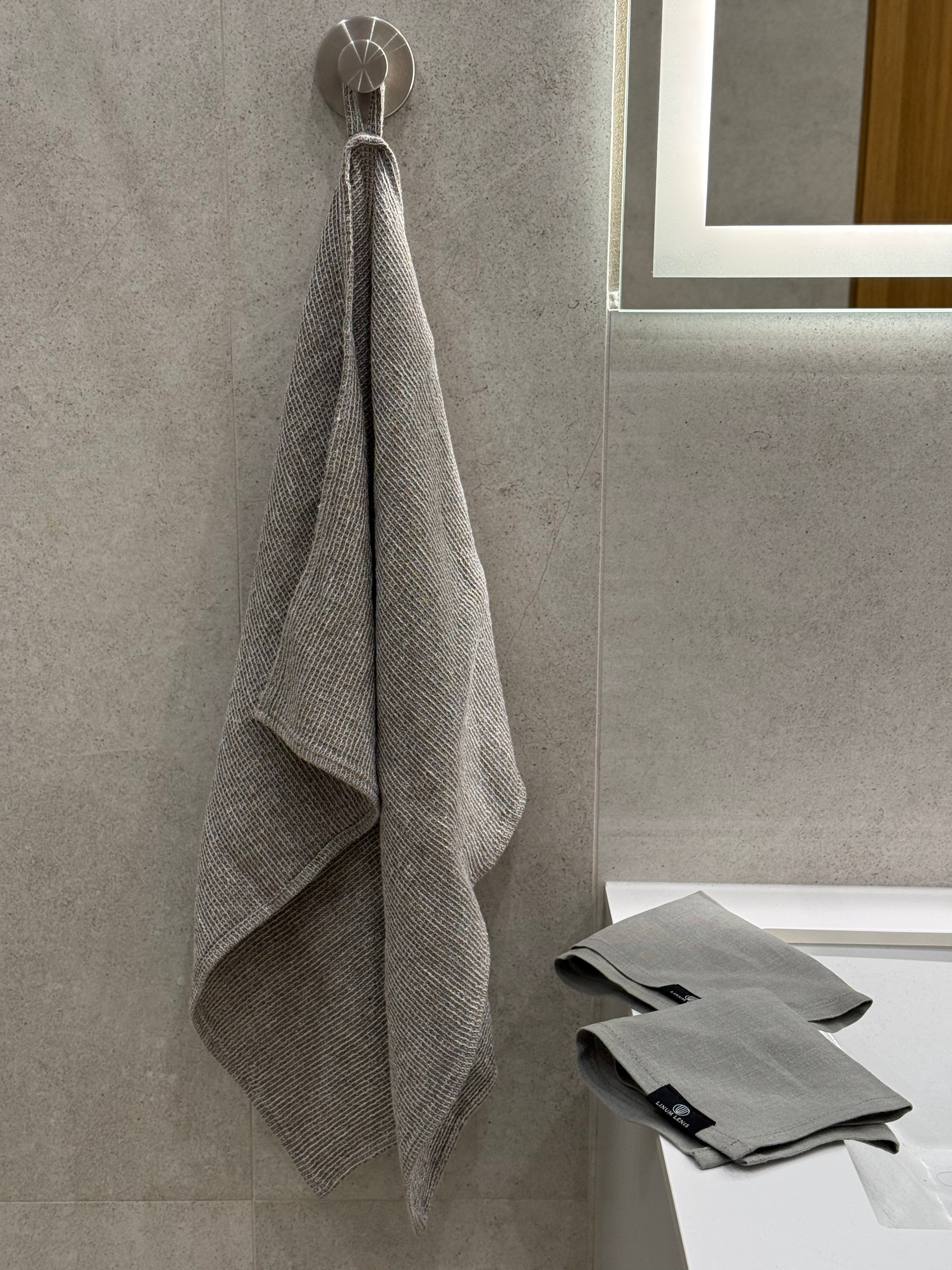 Linen Towel with Recycled Denim