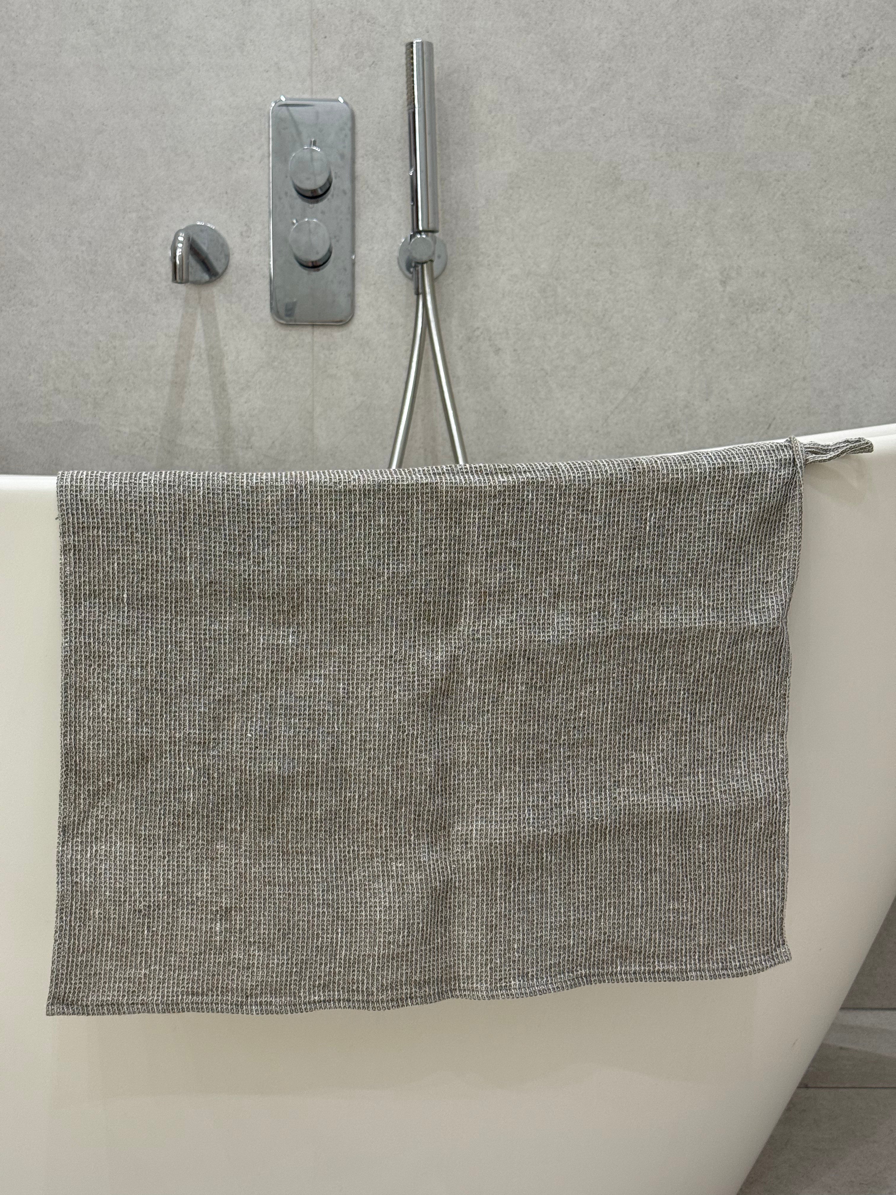 Linen Towel with Recycled Denim