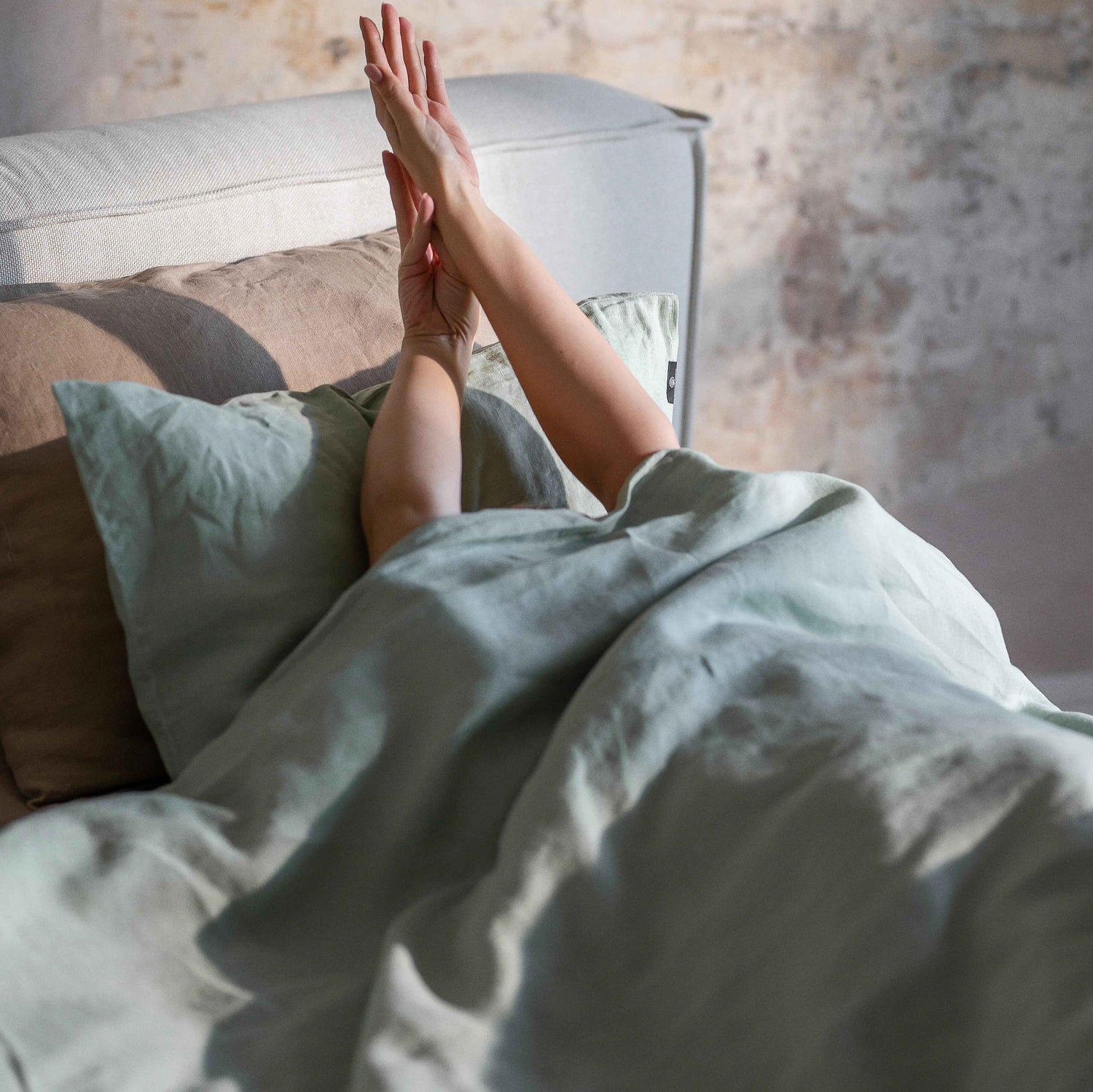 Linen Bedding Set - Matcha - LinumLenis