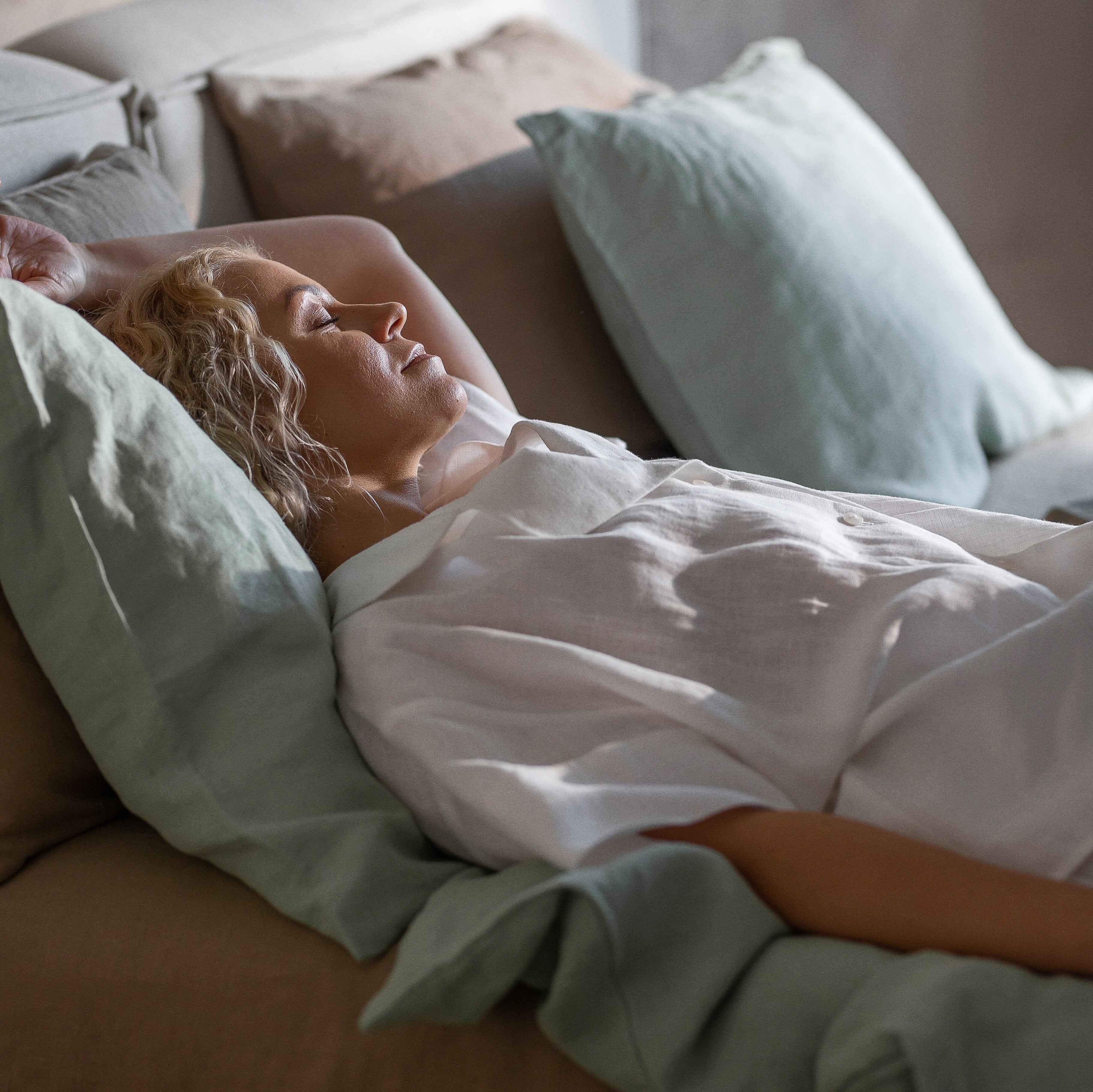 Linen Bedding Set - Matcha - LinumLenis