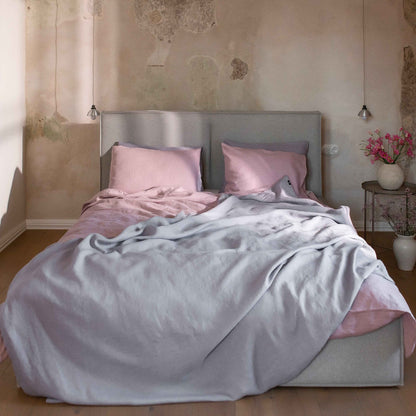 Linen Bedding Set – Morning Mist (Ash Rose) - LinumLenis