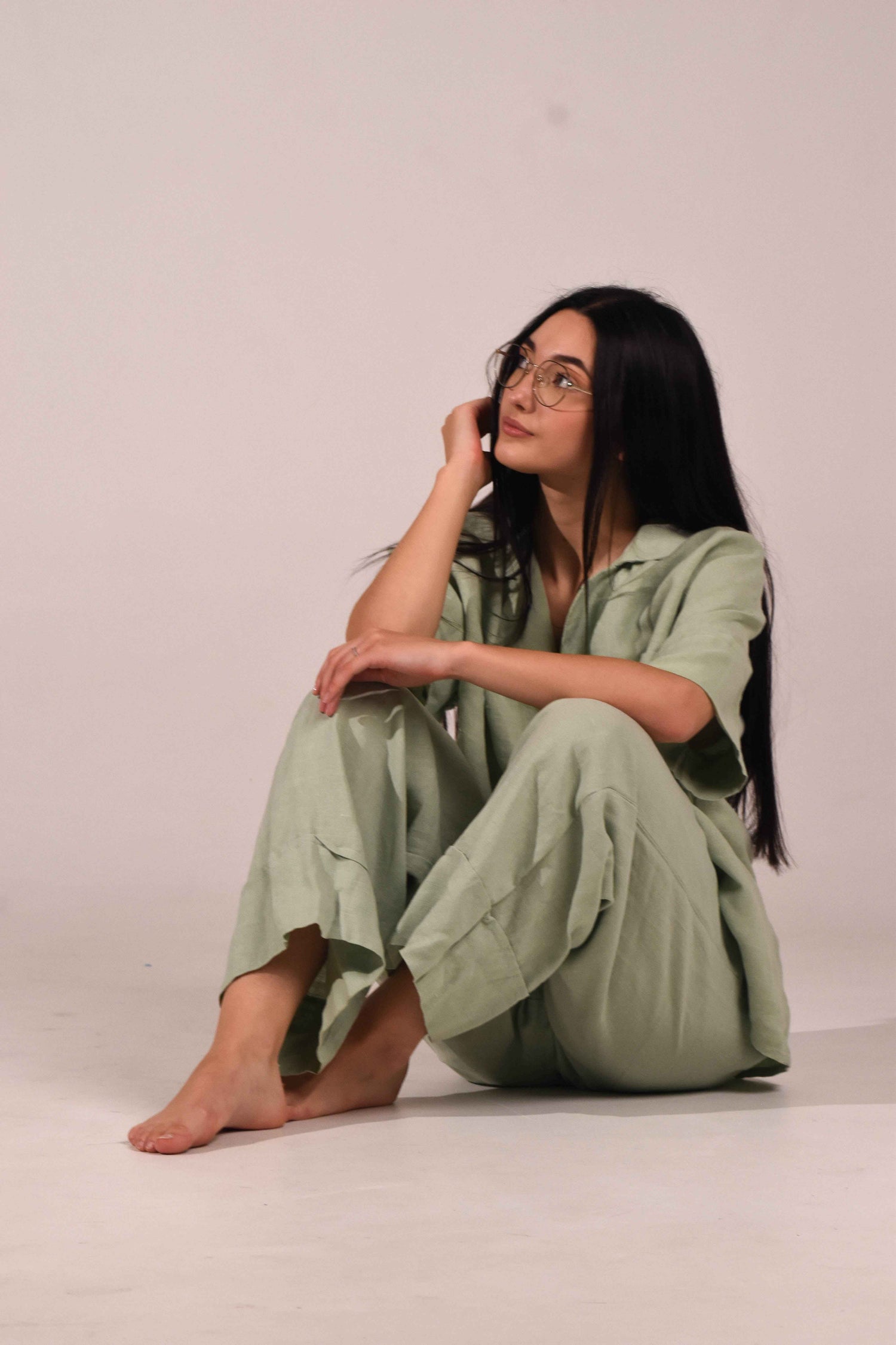 Linen Pants – Matcha - LinumLenis