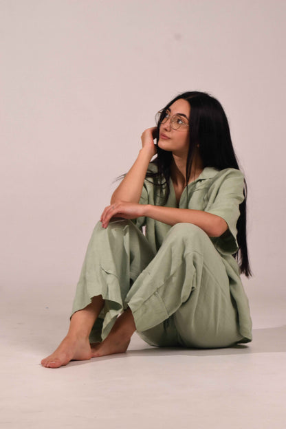 Linen Pants – Matcha - LinumLenis