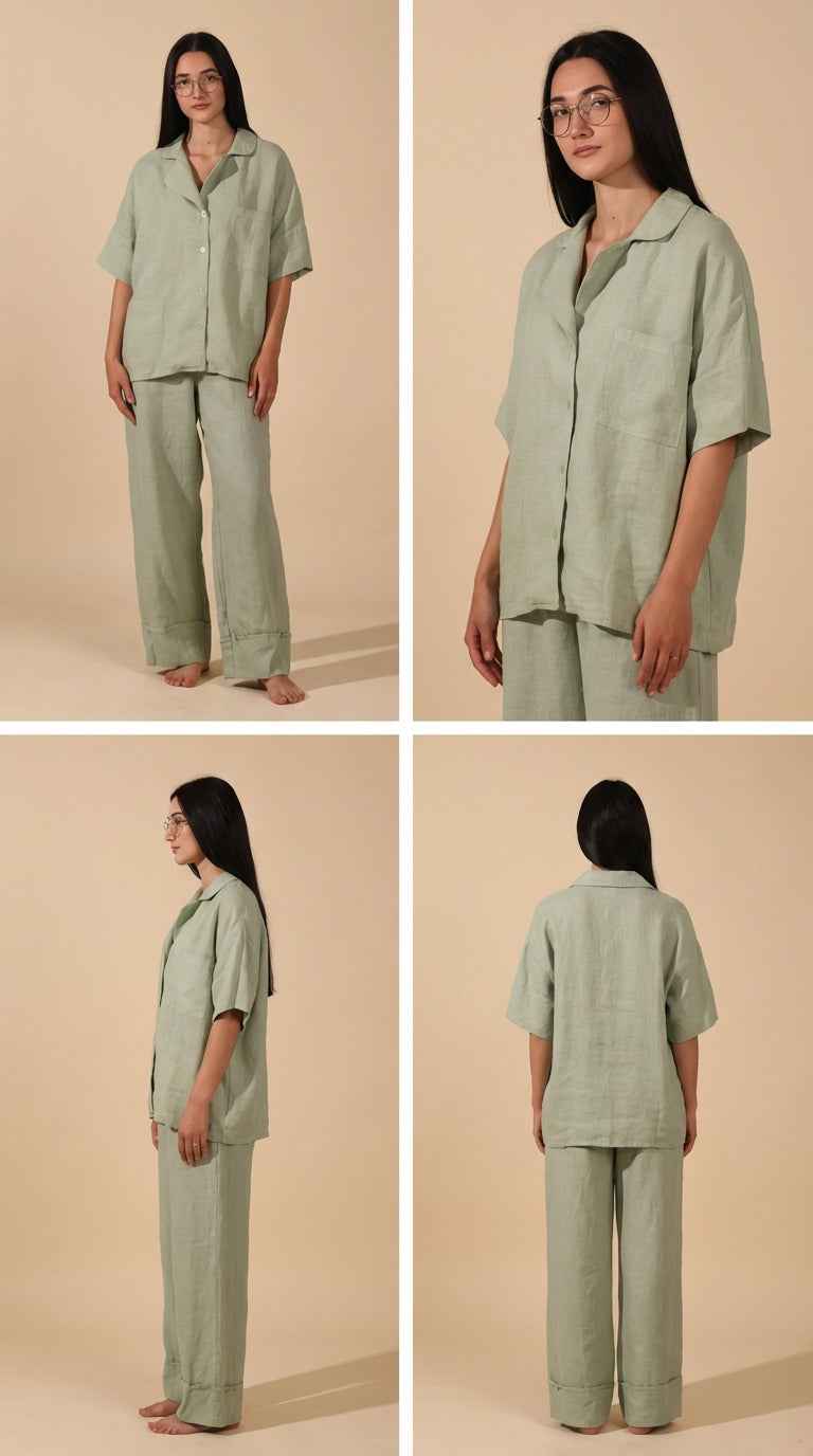 Linen Pants – Matcha - LinumLenis