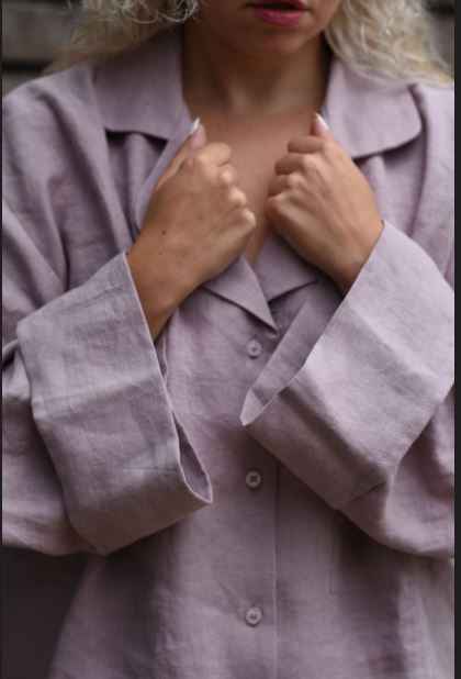 Long Sleeve Linen Shirt – Ash Rose - LinumLenis