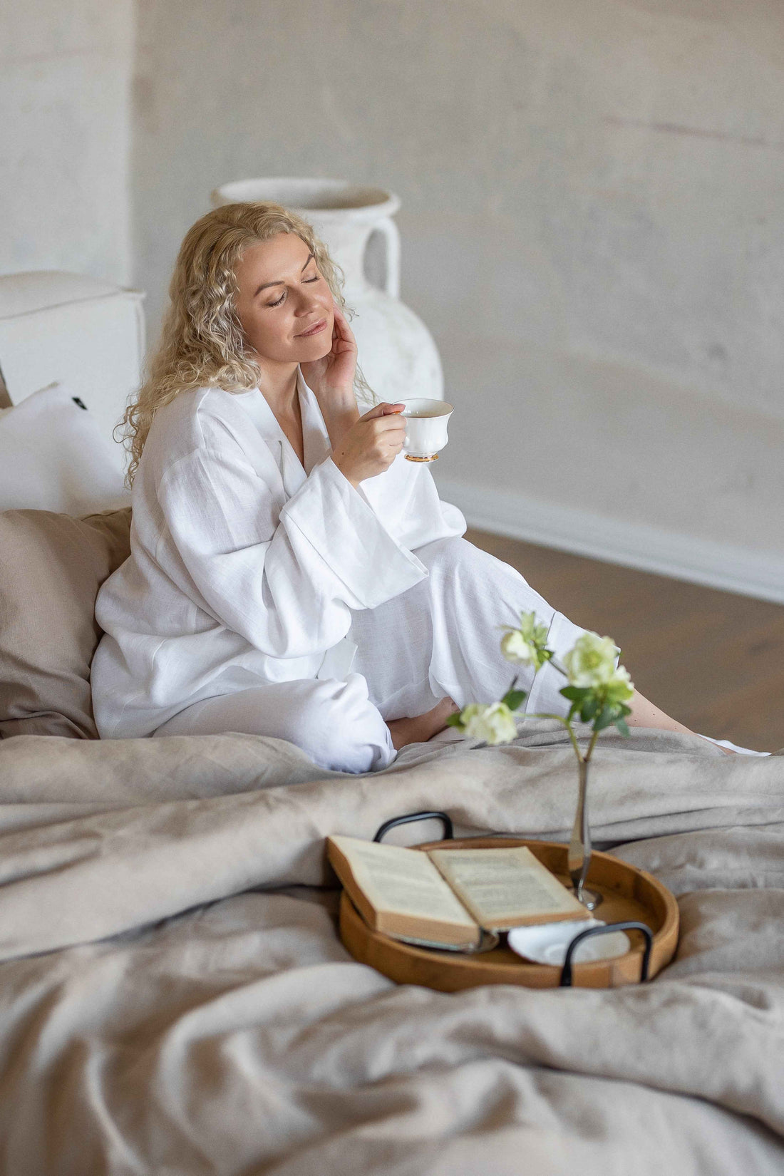 Long Sleeve Linen Shirt – Pure White - LinumLenis
