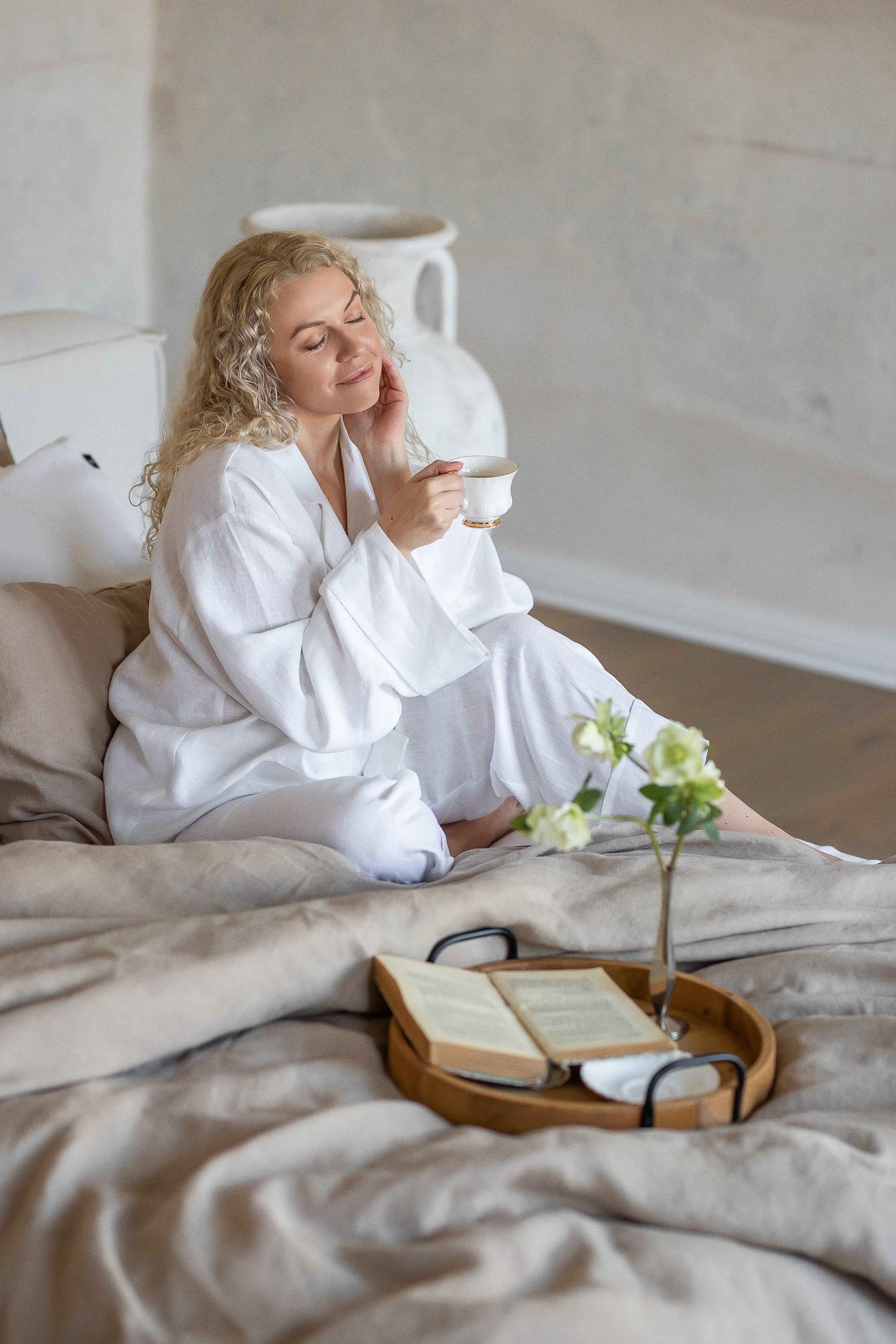 Long Sleeve Linen Shirt – Pure White - LinumLenis
