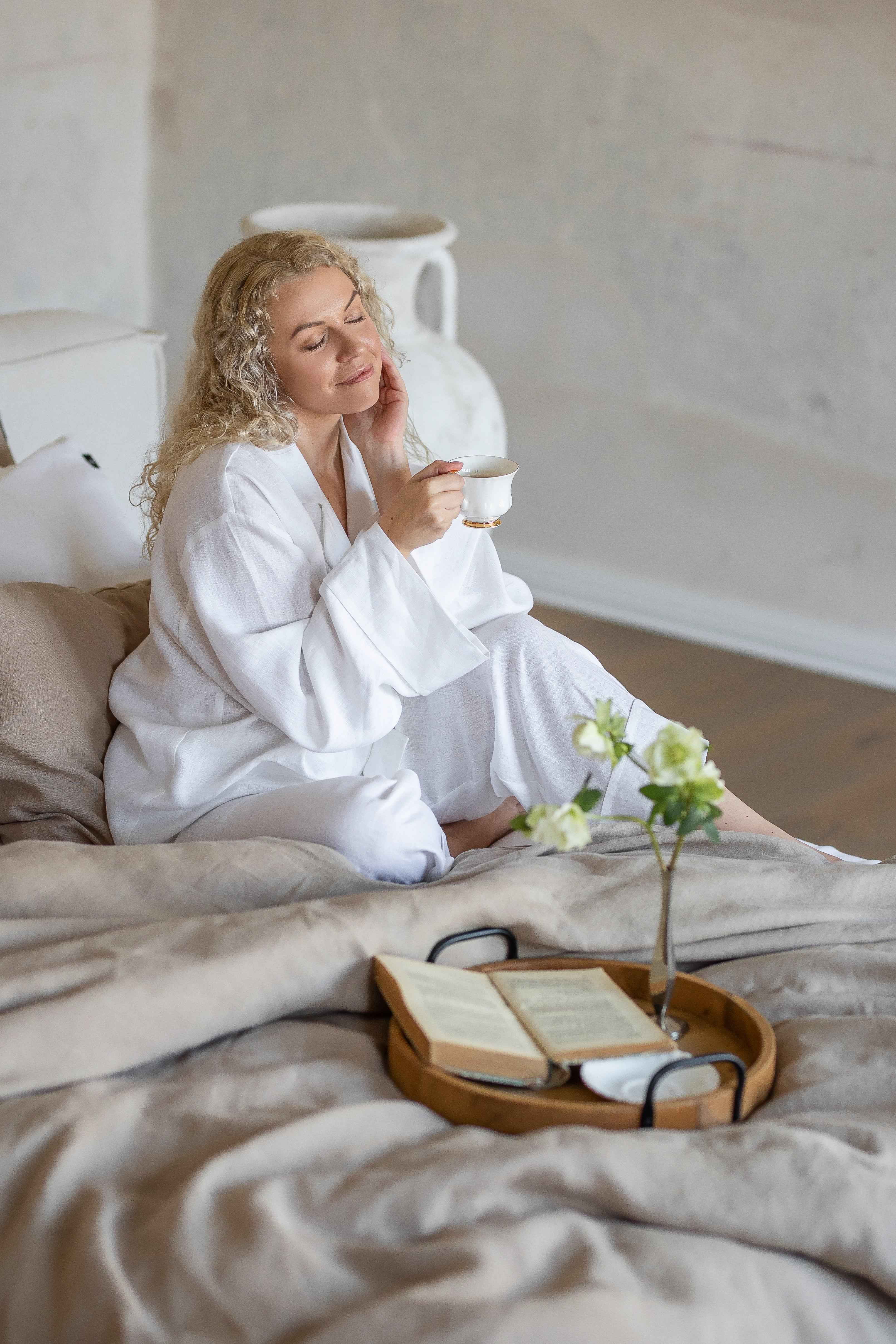 Long Sleeve Linen Shirt – Pure White - LinumLenis