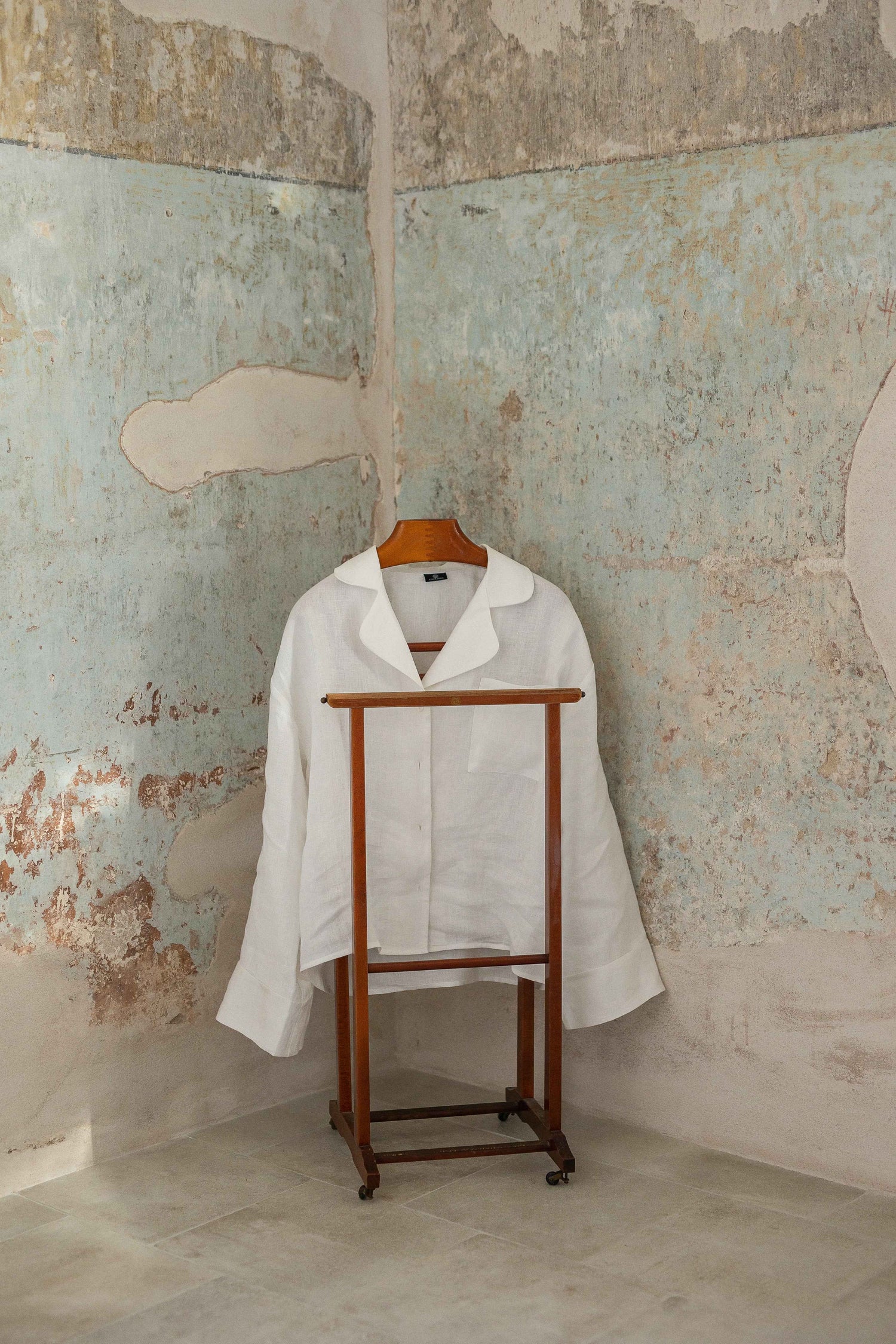 Long Sleeve &amp; Pants – Natural Linen Set in Pure White - LinumLenis