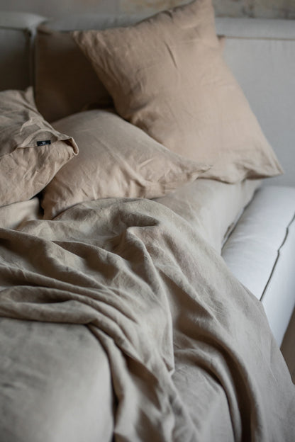 Linen Bedding Set – Warm Cocoa