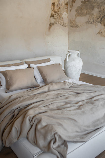 Linen Bedding Set – Warm Cocoa