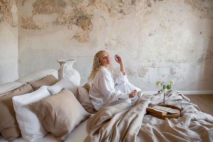 Long Sleeve Linen Shirt – Pure White
